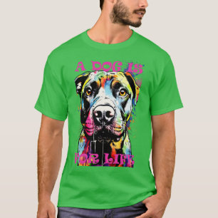 Camiseta Retrato De Cão grafite Um Cachorro É Para A Vida