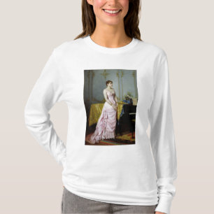 Camiseta Retrato de Caron cor-de-rosa 1886