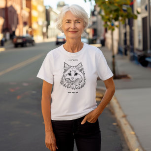 Camiseta Retrato de Cat LaPerm