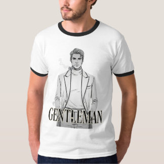 Camiseta Retrato de Cavalheiro com Cachimbo