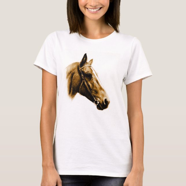 Camiseta Retrato de Cavalo (Frente)