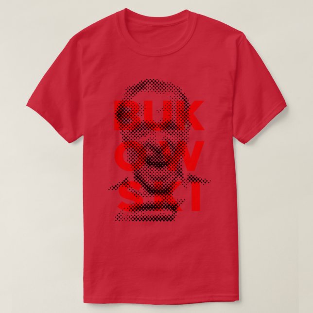 Camiseta Retrato de Charles Bukowski (Frente do Design)