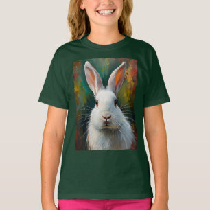 Camiseta Retrato de Coelho Artístico - Pintura a Óleo Vibra