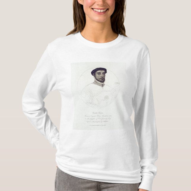 Camiseta Retrato de David Rizio, um original pintado (Frente)