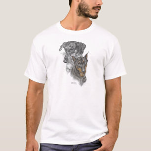 Camiseta Retrato de Dois Dobermans