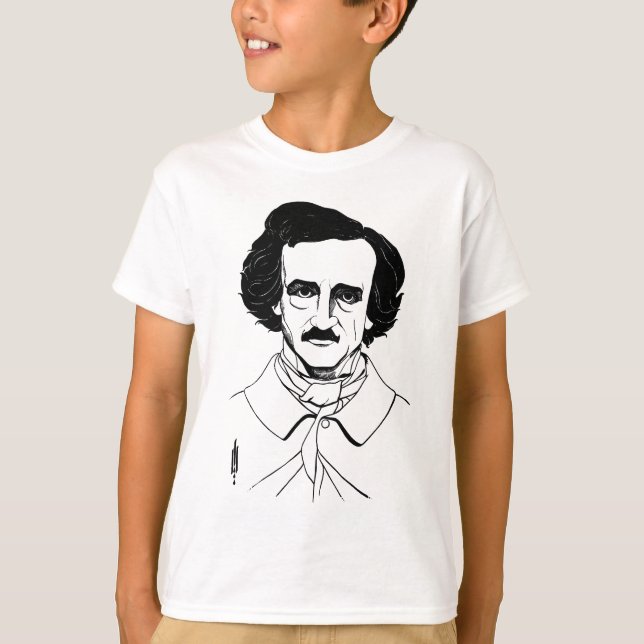 Camiseta Retrato de Edgar Allan Poe (Frente)