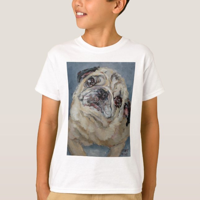 Camiseta Retrato de Elvis Puggy por Nancy Medina (Frente)