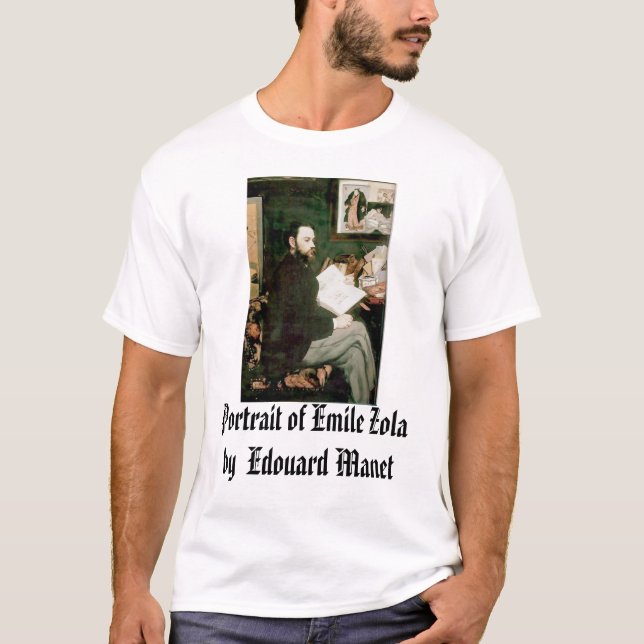 Camiseta Retrato de Emile Zola Edouard Manet, Portrai… (Frente)