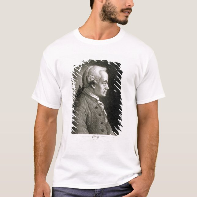 Camiseta Retrato de Emmanuel Kant, filósofo alemão (Frente)