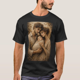 Camiseta Retrato de Família em Mosaico Micro 3D Abraço Eter