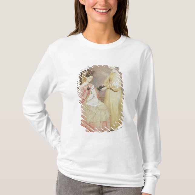 Camiseta Retrato de Florence Nightingale e dela (Frente)