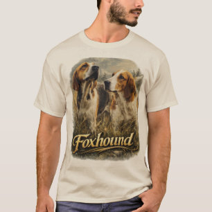 Camiseta Retrato de Foxhound – Nobre Cão de Caça