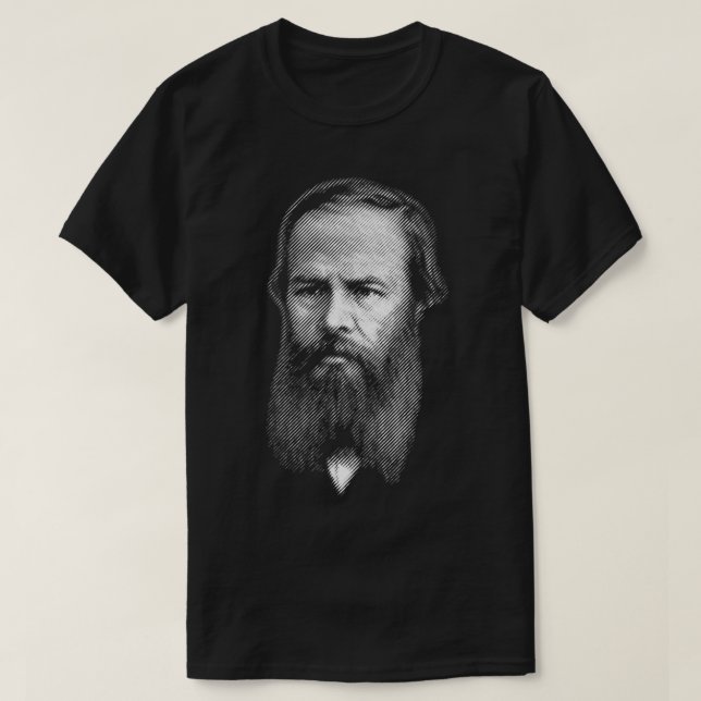 Camiseta Retrato de Fyodor Dostoyevsky (Frente do Design)
