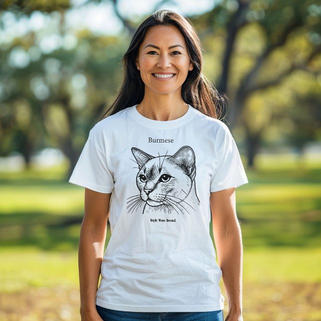 Camiseta Retrato de Gato Birmanês (Criador carregado)