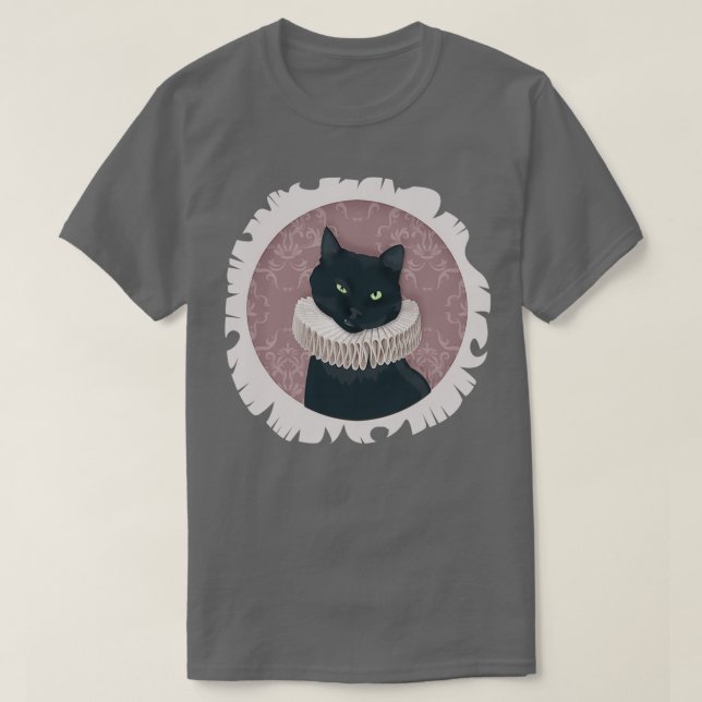 Camiseta Retrato de Gato Renascentista (Frente do Design)