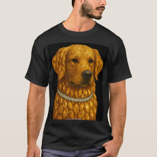 Camiseta Retrato de Gemas do Golden Retriever