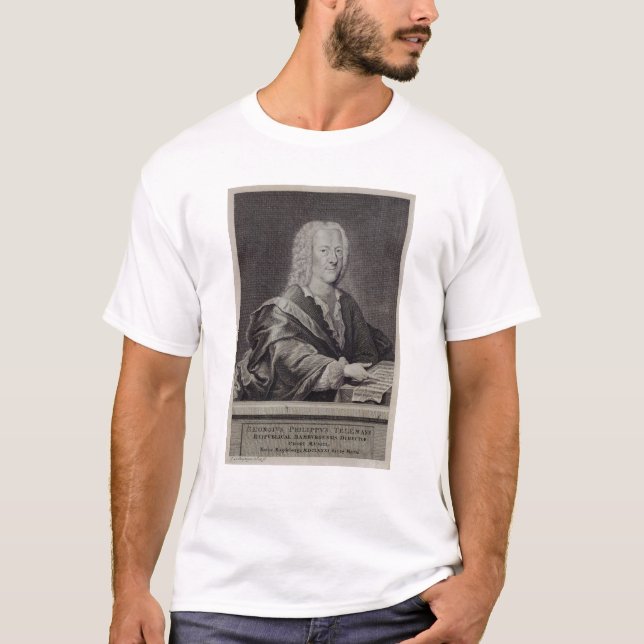 Camiseta Retrato de Georg Philipp Telemann (Frente)