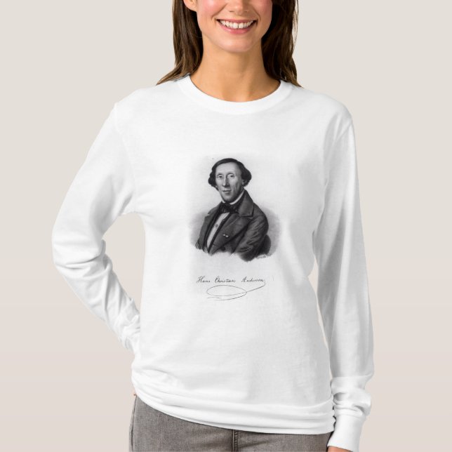 Camiseta Retrato de Hans Christian Andersen (Frente)