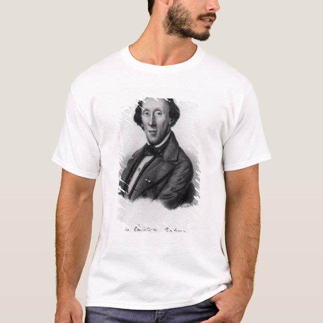 Camiseta Retrato de Hans Christian Andersen (Frente)