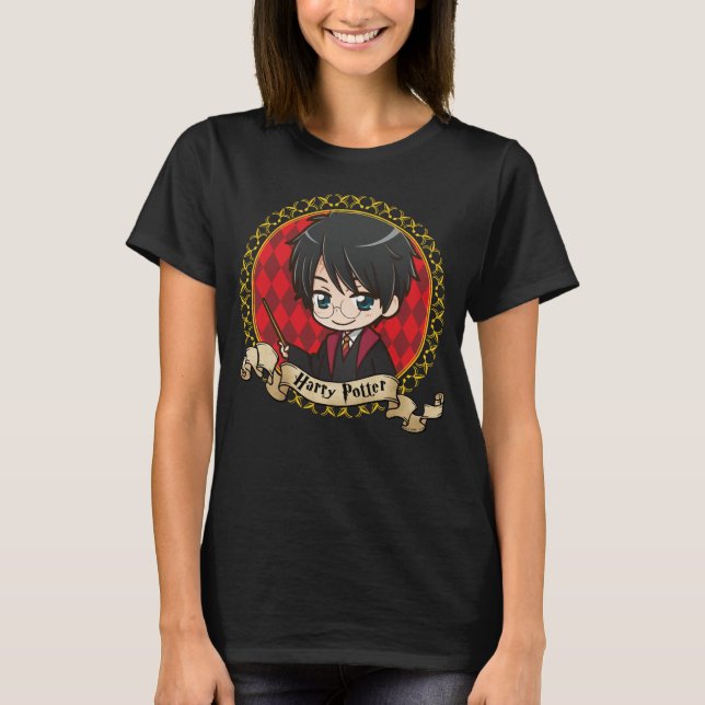 Camiseta Retrato de Harry Potter em Anime (Frente)