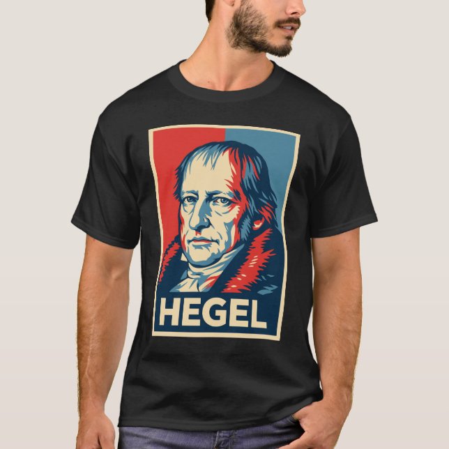 Camiseta Retrato de Hegel em Pop Art (Frente)