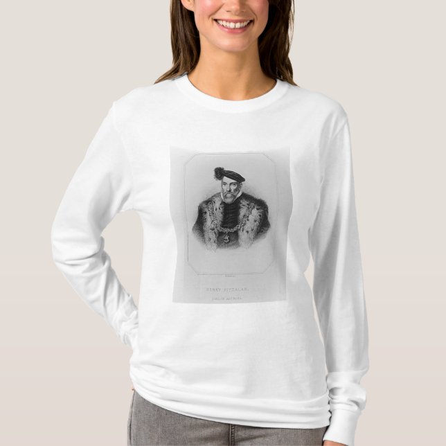 Camiseta Retrato de Henry Fitzalan, 12o conde de (Frente)