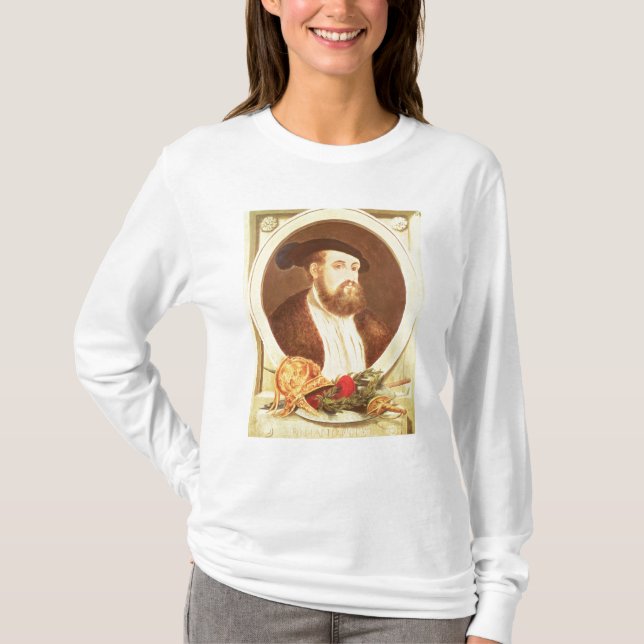 Camiseta Retrato de Hernan Cortes (Frente)