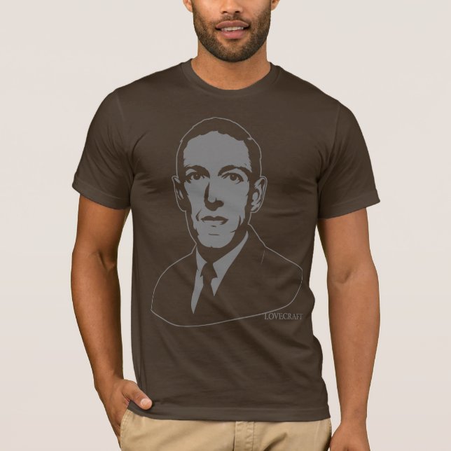 Camiseta Retrato de HP Lovecraft (Frente)