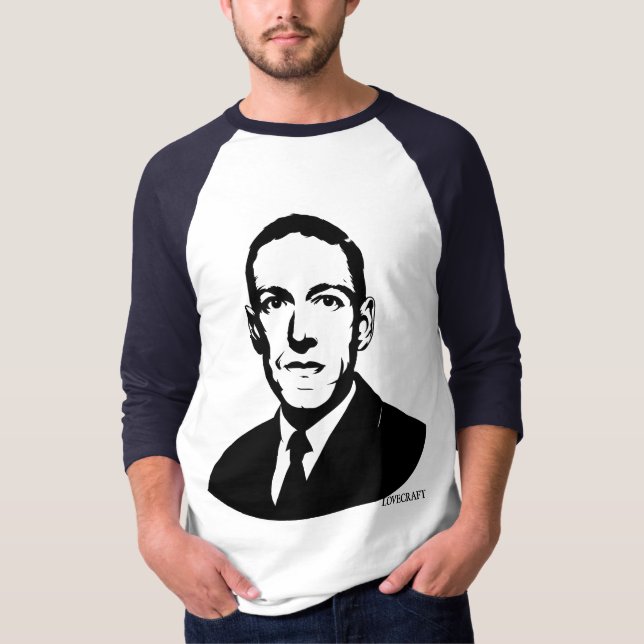 Camiseta Retrato de HP Lovecraft (Frente)