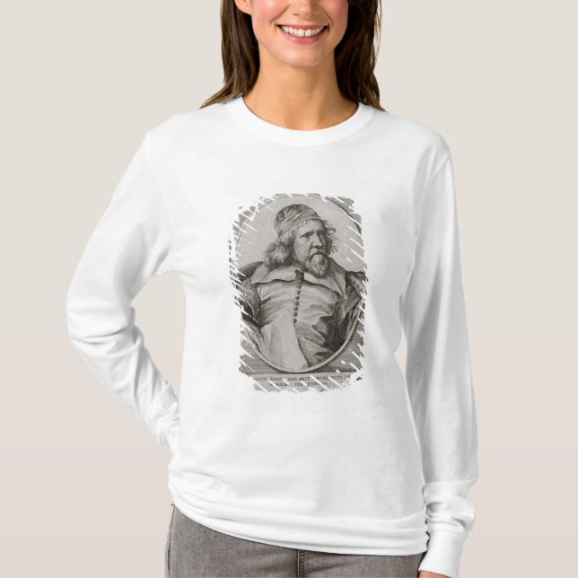 Camiseta Retrato de Inigo Jones (1573-1652) gravado perto (Frente)