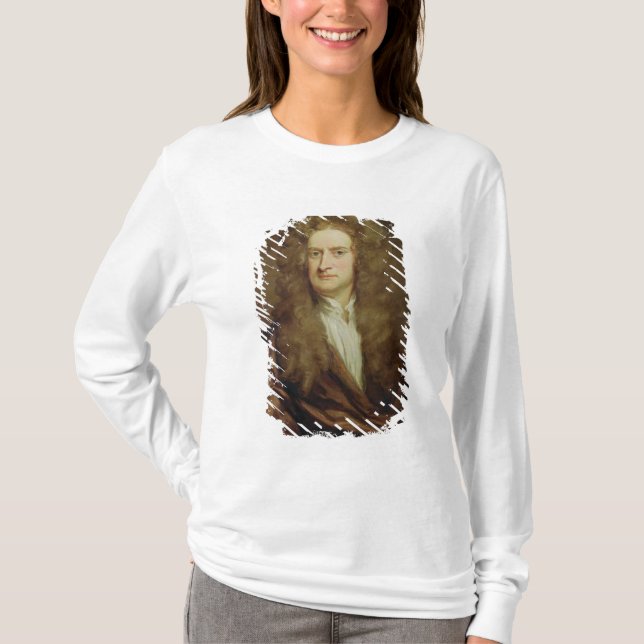Camiseta Retrato de Isaac Newton 1702 (Frente)