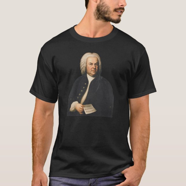 Camiseta retrato de J.S. Bach (Frente)