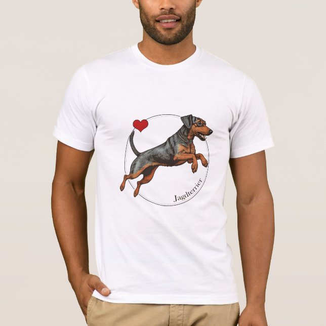 Camiseta Retrato de Jagdterrier Hunter (Frente)