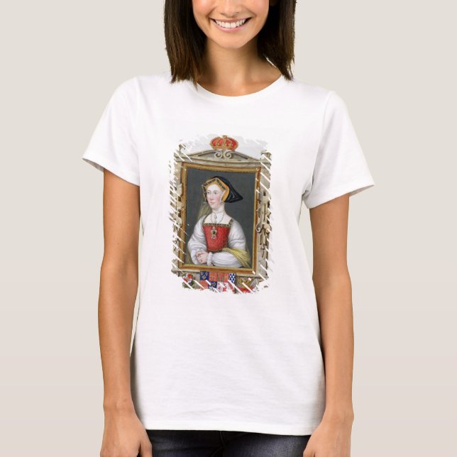 Camiseta Retrato de Jane Seymour (c.1509-37) 3ª Rainha de (Frente)