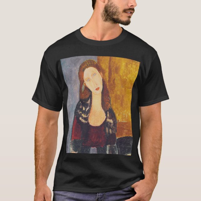Camiseta Retrato de Jeanne Hebuterne por Amedeo Modigliani (Frente)