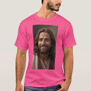 Camiseta Retrato de Jesus Cristo sorrindo