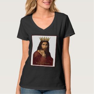 Camiseta Retrato de Jesus Natal Coroado Príncipe da Paz C