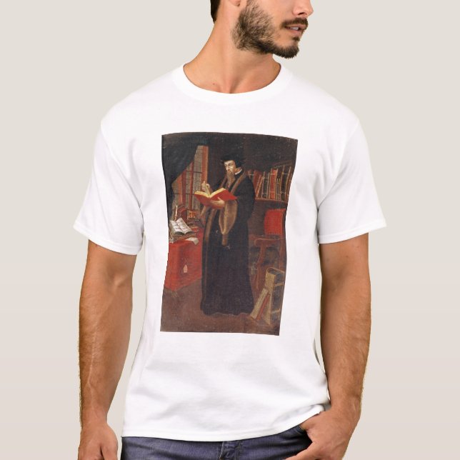 Camiseta Retrato de João Calvino (Frente)