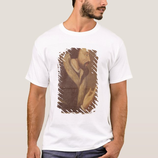 Camiseta Retrato de João Calvino (Frente)
