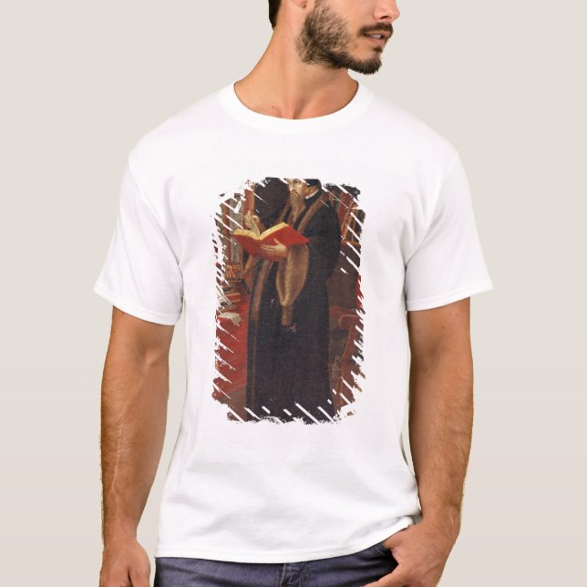 Camiseta Retrato de João Calvino (Frente)