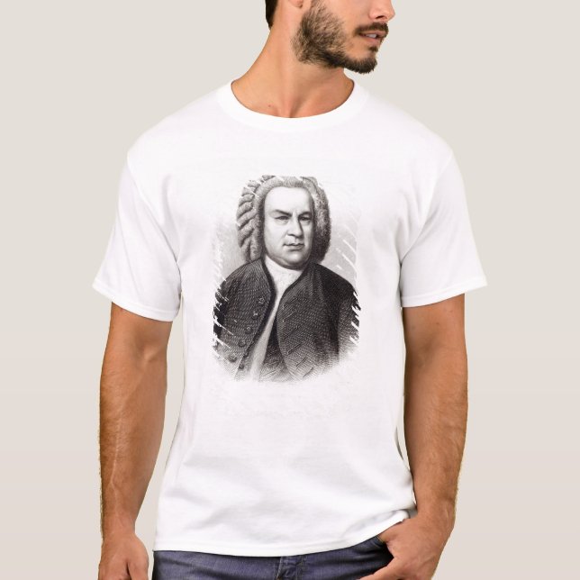 Camiseta Retrato de Johann Sebastian Bach (Frente)