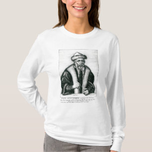 Camiseta Retrato de Johannes Gutenberg
