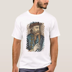 Camiseta Retrato de Johannes Gutenberg 2