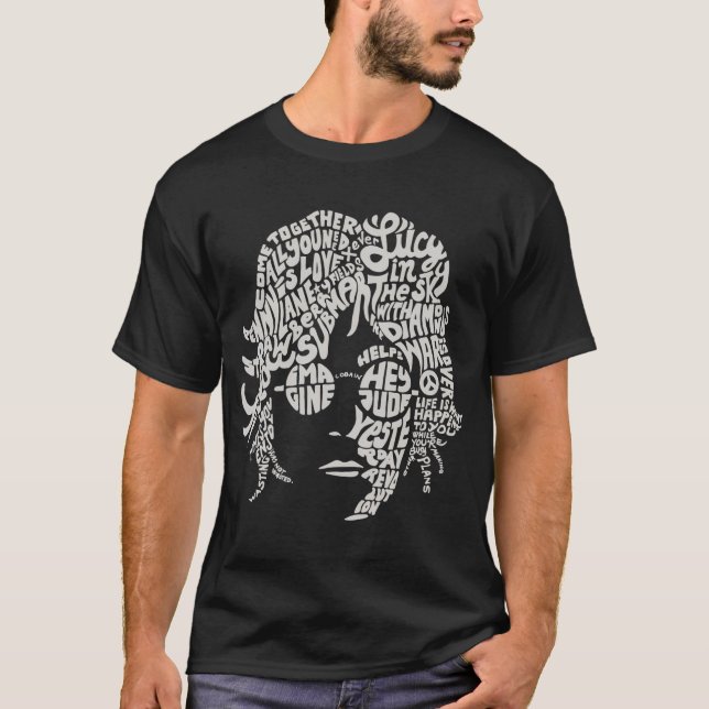 Camiseta Retrato de John Lennon (Frente)