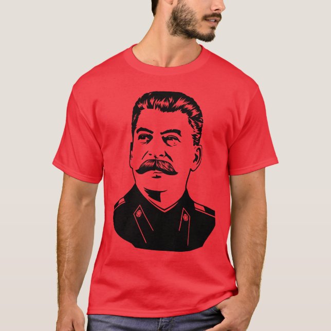 Camiseta Retrato de Josef Stalin (Frente)