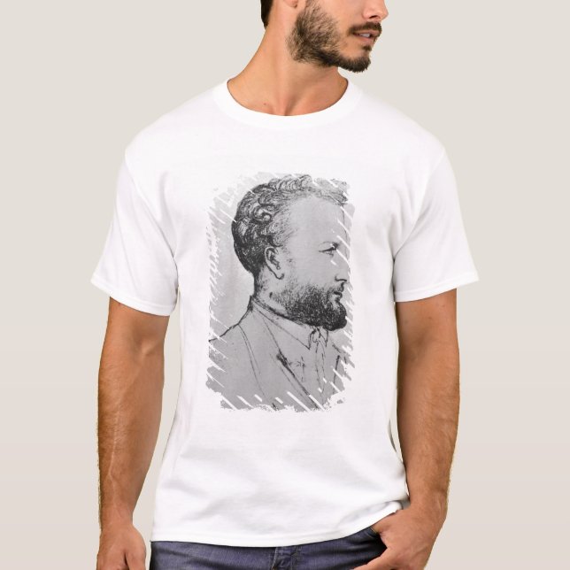 Camiseta Retrato de Jules Verne d (Frente)