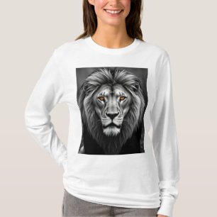 Camiseta Retrato de Leão Majestoso - Força na Arte Carvical