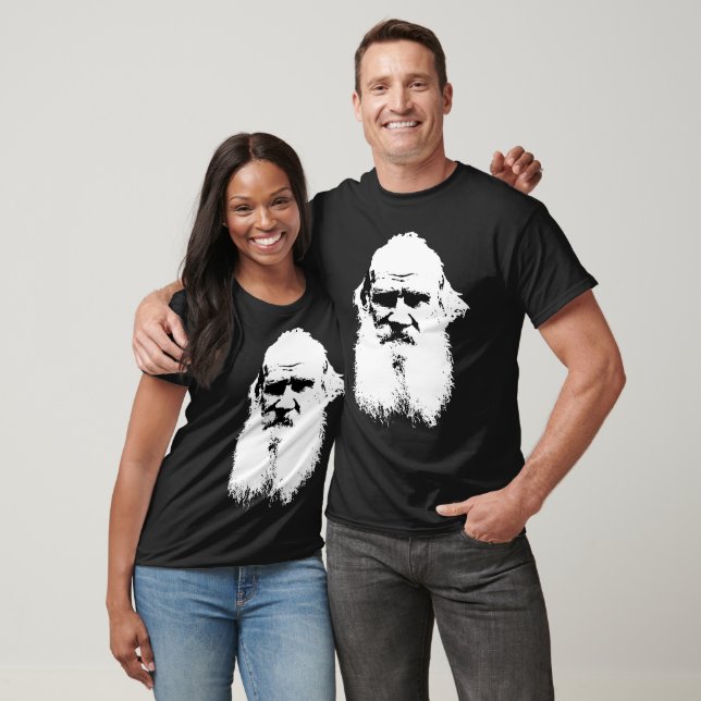 Camiseta Retrato de Leo Tolstoy (Unissex)