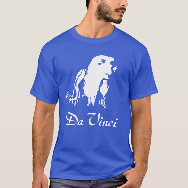 Camiseta Retrato de Leonardo da Vinci (Frente)
