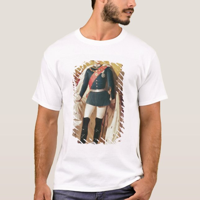 Camiseta Retrato de Ludwig II de Baviera no uniforme (Frente)